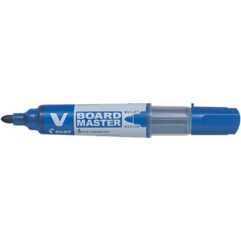 Marcatore per lavagna ricaricabile V BOARD MASTER - punta tonda tratto 2,3 mm Pilot blu - 040141